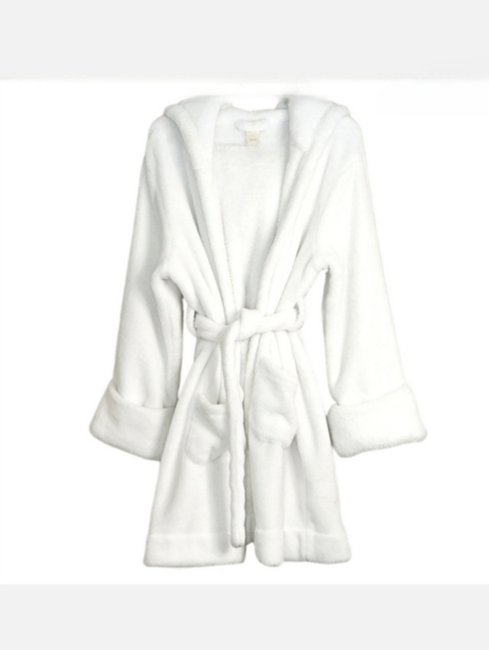GAP Kids White Recycled Fuzzy Robe, Size 6 ~ EUC